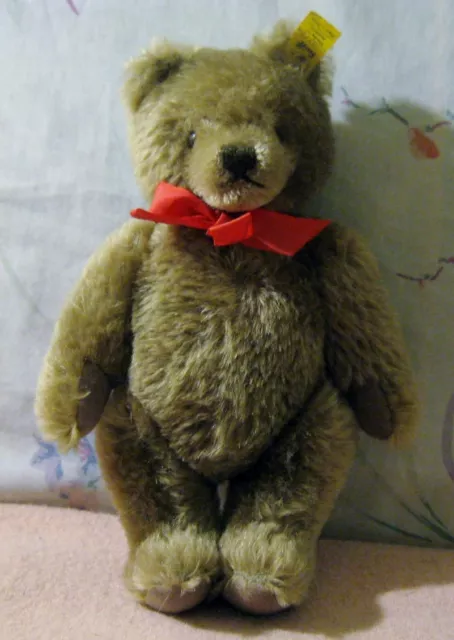 Minty Steiff Original Caramel Teddy Bear, 0202/26 Jointed, late 1970's Linen Tag