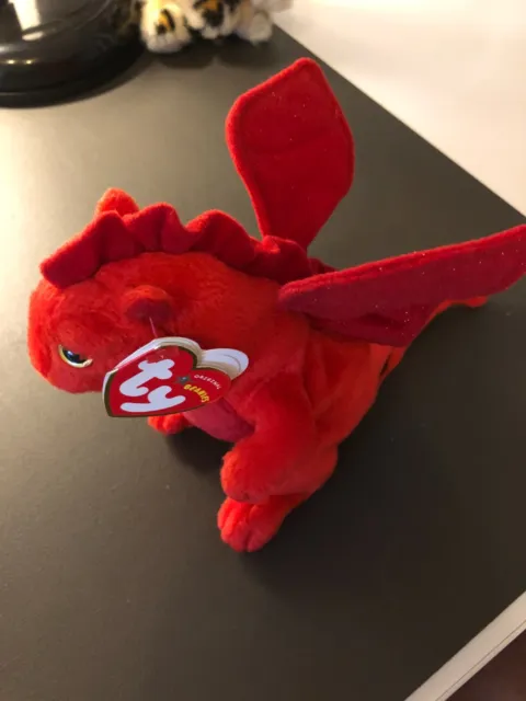 Ty Beanie Baby : Y Draig Goch der walisische Drache - superselten