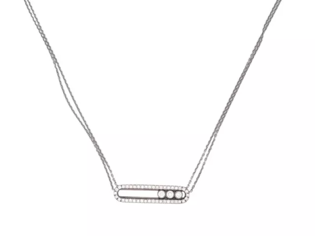 Collier Messika Move Pave Diamants Double Chaines 36-42 Or 18K Necklace 5500€