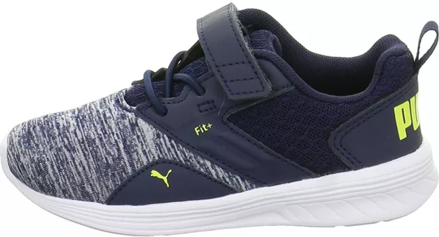 Scarpe bambino ragazzo Puma comet tessuto blu strappo ginnastica sportiva corsa