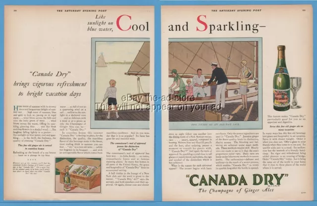 1929 Canada Dry Ginger Ale Sailing George O'neill sailboat 1920s hat fashion Ad