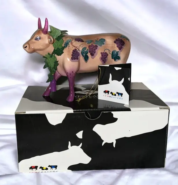 Westland Cow Parade Cowparade 7324 Fine Wine Bovine Winery Grapes Figurine New