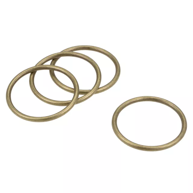 4 pz anello O fibbia 1.4"(35mm) anello O Tono bronzo attrezzi borse artigianato