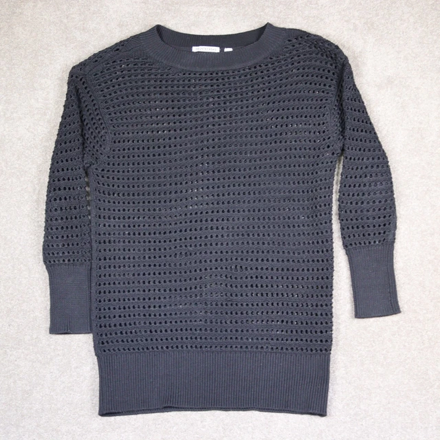 COUNTRY ROAD JUMPER Women Medium Black Long Sleeve Casual Round Neck