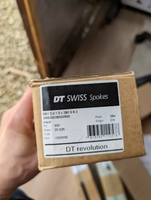 DT Swiss Revolution DB Spokes 18 Pack Black J-Bend 280mm
