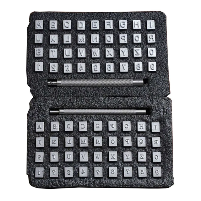 Stamper Set Druckwerkzeuge Werkzeuge Edelstahl Für DIY Lederhandwerk Metallbrief