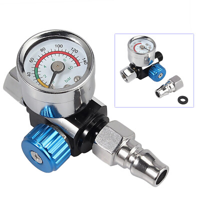 1/4"Air Paint Gun Regulator Gauge Air Pressure Regulator Spray Gun Filter Tool