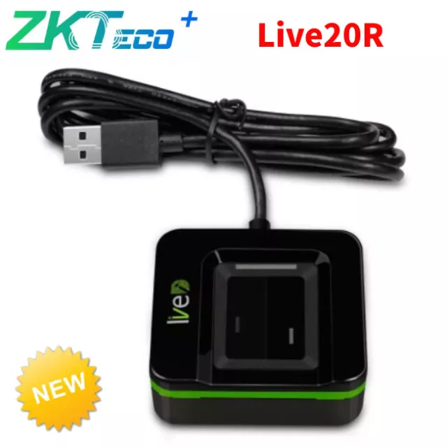 ZKTeco Live20R LED Fingerprint Scanner Reader ID Fingerprint Sensor W/ USB Cable
