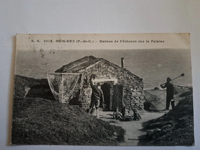 CPA Cap Gris-Nez maison de pecheurs sur la falaise dept-62