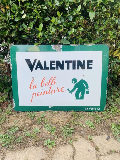 Plaque émaillée "Valentine&quot