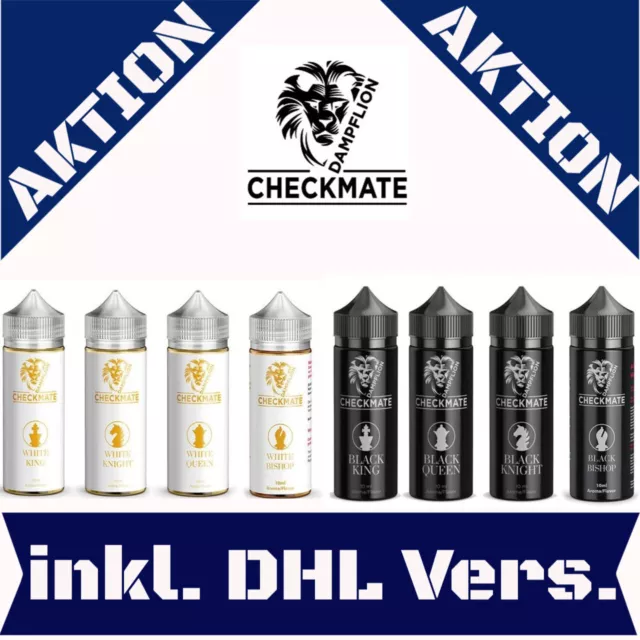 Dampflion Checkmate ALLE SORTEN Aroma 10ml + 120ml Chubby Liquid Mischen