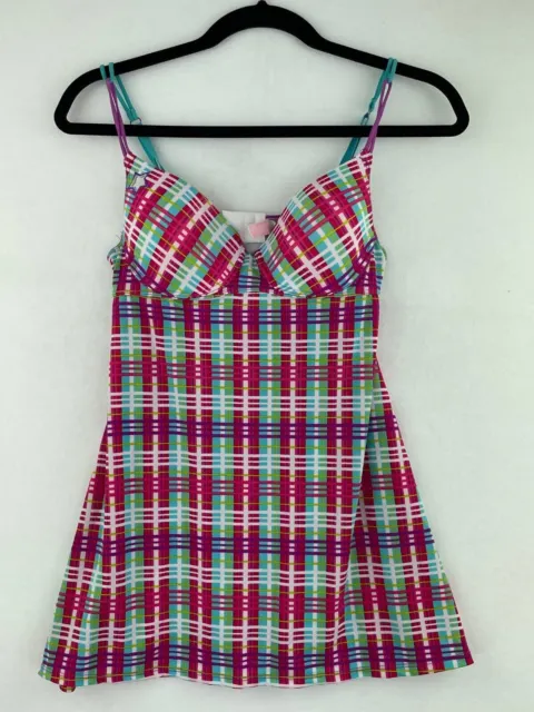 VICTORIAS SECRET SMALL Nighty Baby Doll Lingerie Pink Plaid Womens A11 ...