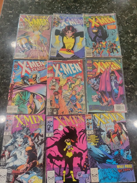 Xmen Classics And Uncanny Marvel Comic Lot Of 9- Bronze Age Wolverine Beast