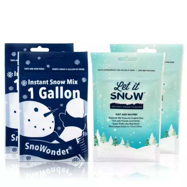 Artificial Snow Powder Instant Fake Snow Add Water 12oz Makes 8 Gallons