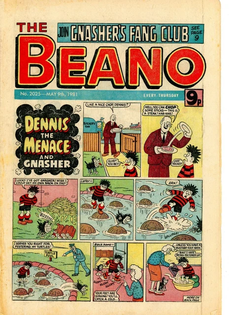 VINTAGE BEANO COMIC Issue 2025 May 9Th 1981 Birthday Gift 40Th? £3.50 ...