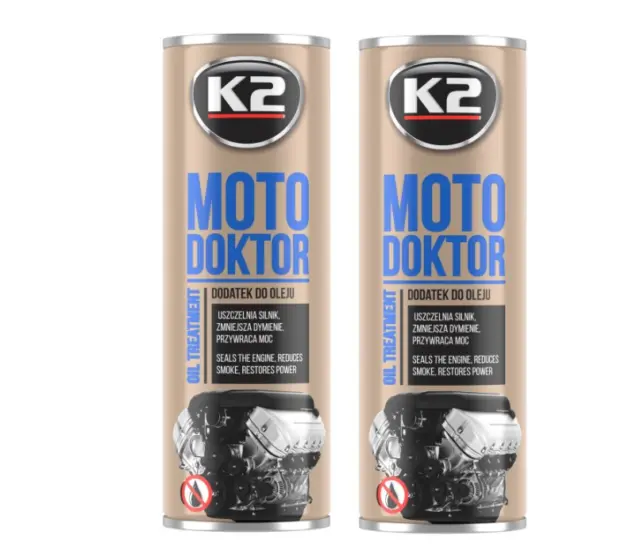 2x Motoröl additiv Ölzusatz K2 Moto Doktor 443ml für Diesel Benzin LPG CNG