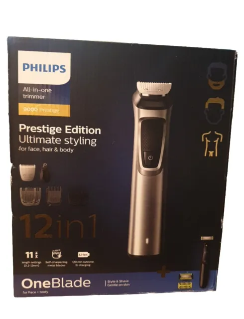 Philips Prestige Edition 12-in-1 Face Hair and Body Trimmer (MG9710/93) - Sealed