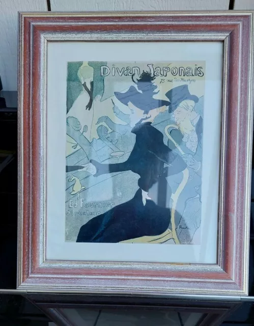 Très belle Affiche encadrée sous verre " Divan Japonais" - H.de Toulouse Lautrec 2