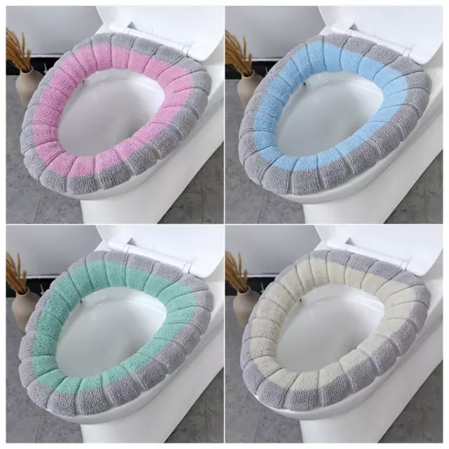 New Bathroom Toilet Seat Closestool Washable Soft Warmer Mat Pad Cushion` O5S3