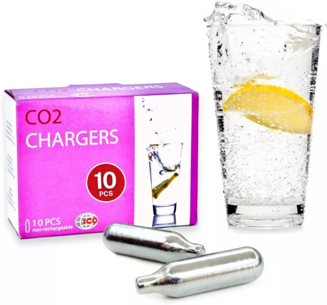 Impeccable Culinary Objects (ICO) ICOC810 Soda Chargers, Steel, Silver, 8.9 x 3