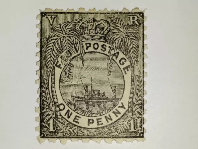 Timbre des Iles Fidji (1p noir de 1891-93) N°41 Cote;10€ Neuf