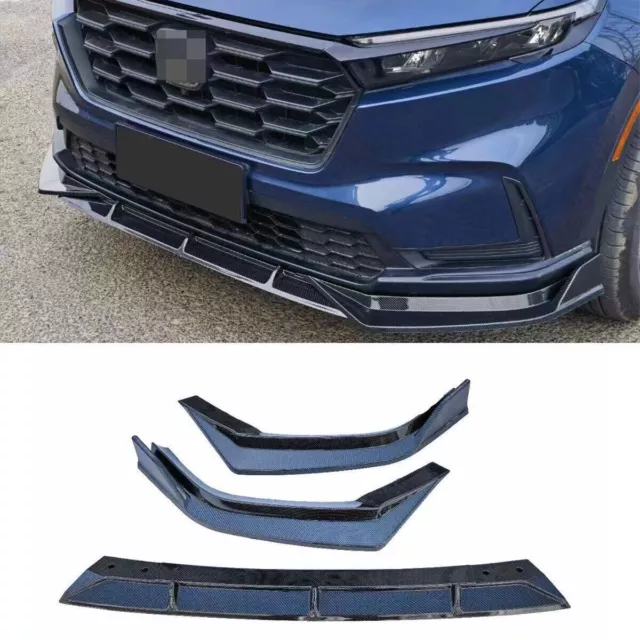 FIT FOR HONDA CRV CRV 2023 2024 Carbon Style Front Bumper Lip Spoiler