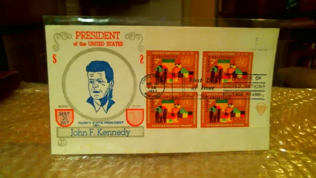 John F. Kennedy United Nations First Day Of Issue Cover Dated Feb.28,1962 #1