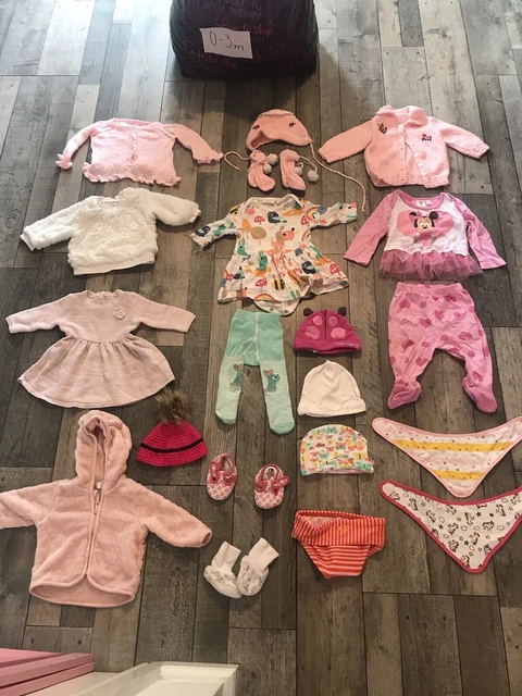 baby girl bundle 0-3 months Mothercare,Nutmeg ,Next,Disney,H&M,Roxy