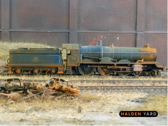 Locomotora calibre OO, GWR King muy desgastado.  Ref F3 2