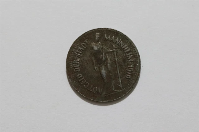 Germany War Money Token 25 Pfennig Mannheim Iron B34 #Z824