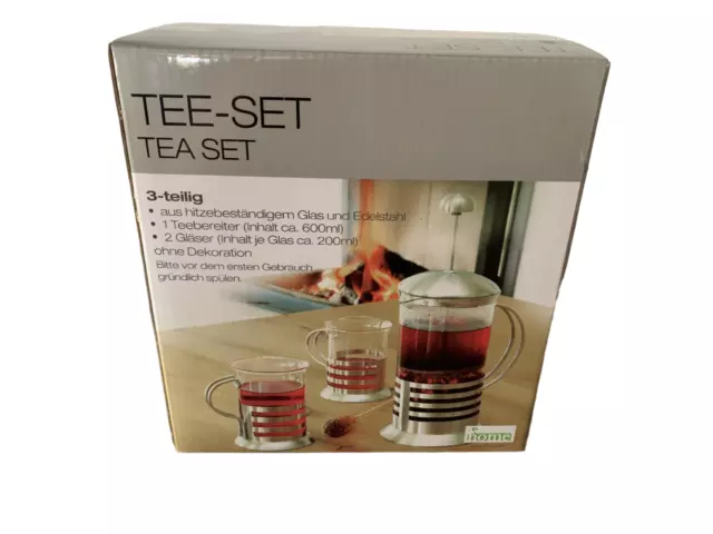 Kaffeekanne Kaffee Teetasse Teezubereiter 3teiliges Set Teekanne Kaffeekanne Tee