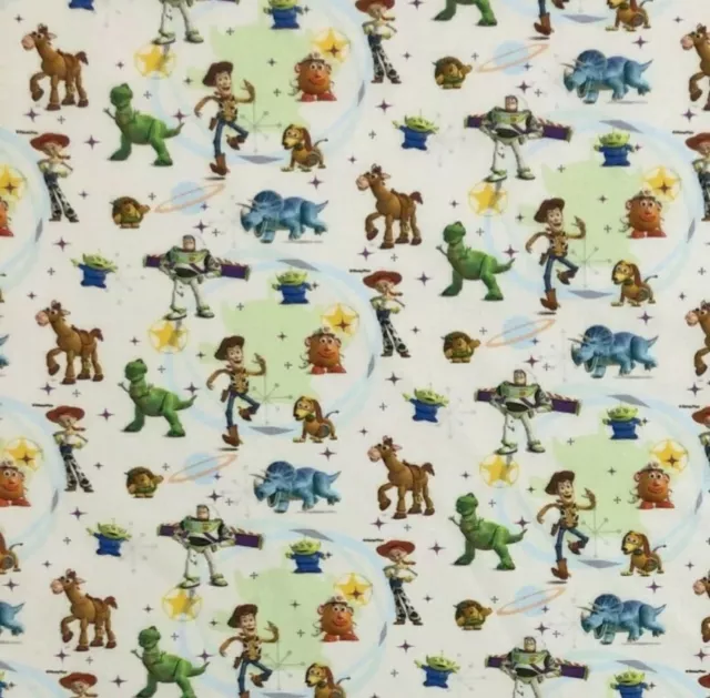 Disney Toy Story Licensed Digital Fabric 100% Craft Cotton Craft Quilting 140cm