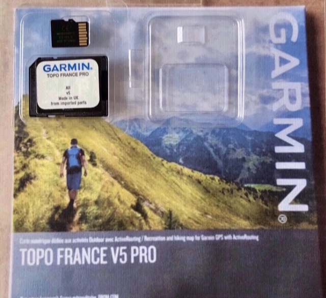Carte MicroSD Garmin TOPO France V6 Pro Sud-Est - Cartographie Détaillée 1:25 000 - Randonnée Et Outdoor
