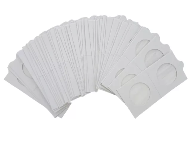 32.5 mm 2 x 2 Coin Holders Self-Adhesive Pack of 50