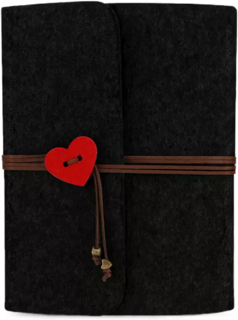 ONEDERZ Photo Album, Black Page Scrapbook Album, Love Album Felt Wedding Photo A