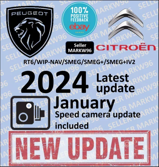 LATEST Peugeot Citroen - Sat Nav update 2024 UK & Europe January speed camera