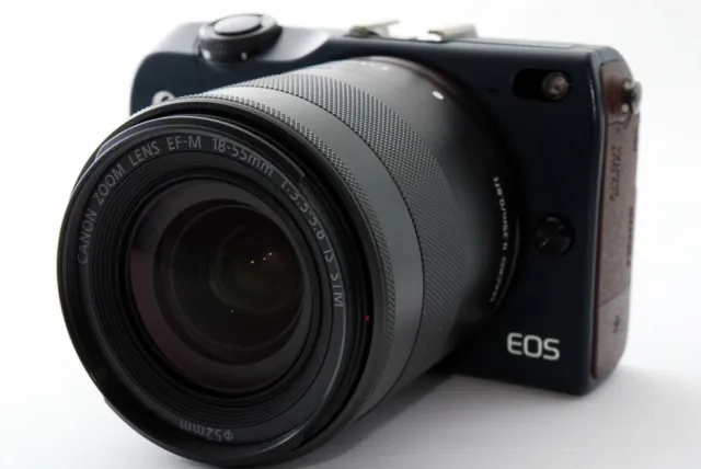 Canon EOS M2 18.0MP 18-55mm Lentille Set Bleu [ EXC Avec / 8GB Carte SD