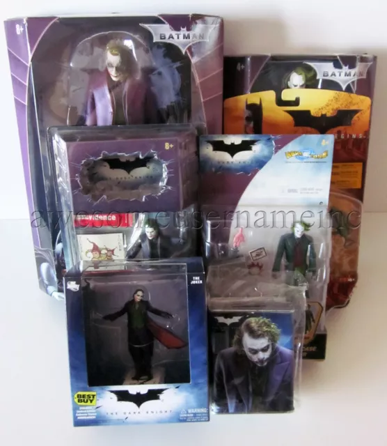 BATMAN BEGINS DARK Knight Joker & Scarecrow Action Figures 2005 Heath ...