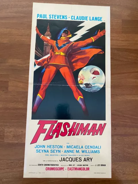 69S,Locandina, FLASHMAN STEVENS LANGE 1967 SCI FI  MINO LOY poster