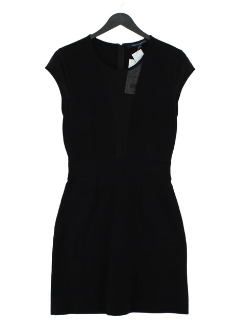 French Connection Women's Mini Dress S Black Viscose with Polyamide Mini