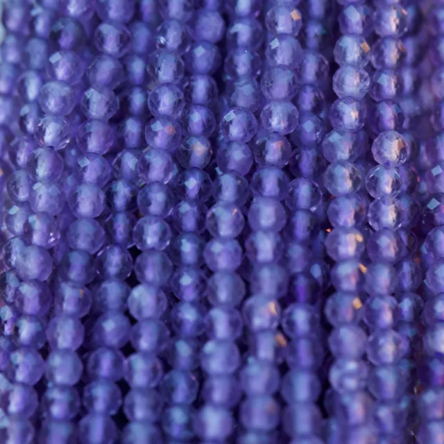 Natural Amethyst Gemstone 3mm Rondelle Faceted Beads 40cm/15.7" one strand #3