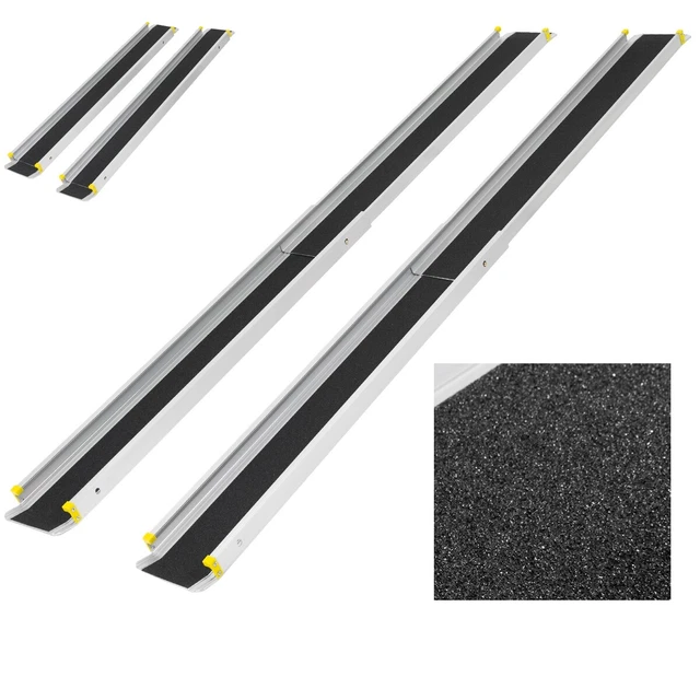 Auffahrrampe Laderampe Rollstuhlrampe Teleskop-Rampe Klappbar Aluminium 215 cm