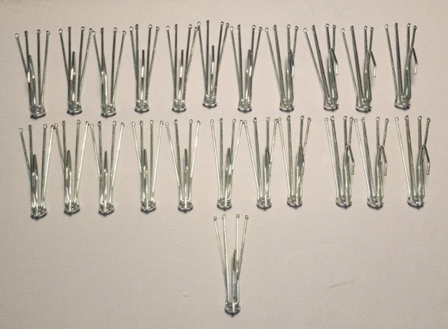 23pc Long Neck 4 Prong Flat Back Sure Stay French Pinch Pleat Drape Hooks 3"