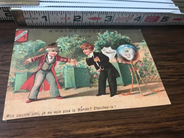 Vintage French Trade Card Antique Early 1900's A Saint Joseph Clothier Paris