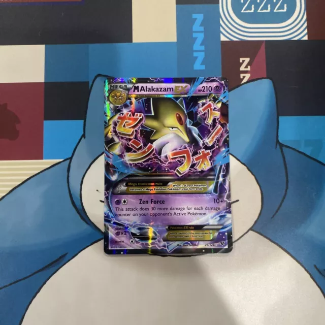 ULTRA RARE Mega M Alakazam EX 26/124 XY Fates Collide Pokemon TCG Holo Foil  - LP