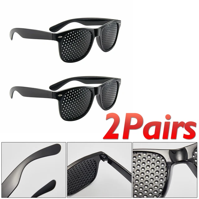 2Pack Pinhole Glasses Anti-Myopia Small Holes Vision Correction Eye Exercise US