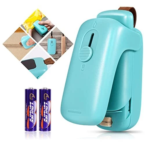 Mini Bag Sealer, Handheld Heat Vacuum Sealer, 2 in 1 Sealer and Cutter...