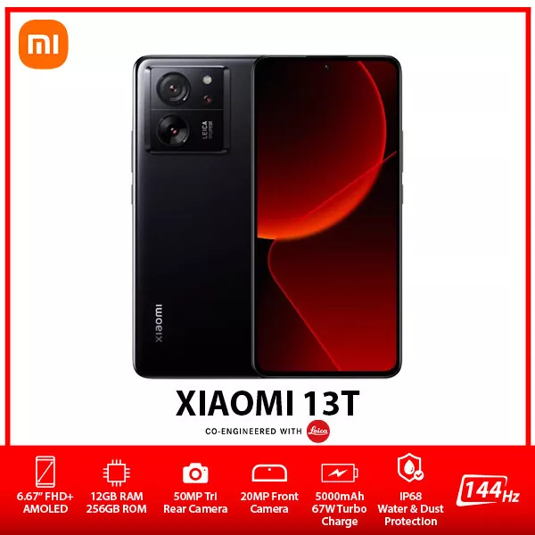 Xiaomi Mi 13T 5G Dual Sim 256GB ROM 12GB RAM Factory, 50MP Camera, Global  Version Mobile Cell Phone