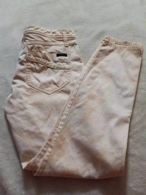 SANCTUARY Anthropologie Peach Chino Pants Size 29 Crop Stretch Actual 31x29 d3