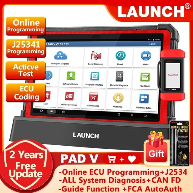2023 LAUNCH X431 PAD V PRO 5 Car Diagnostic Scanner J2534 Programming